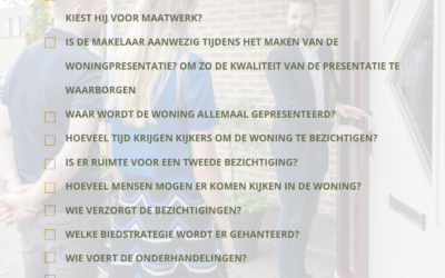 Vragen voor de makelaar tijdens een adviesgesprek